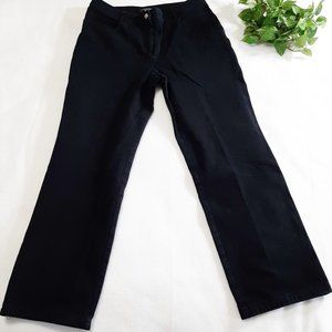 St.John Caviar‎ Black High Rise Straight Leg Pants